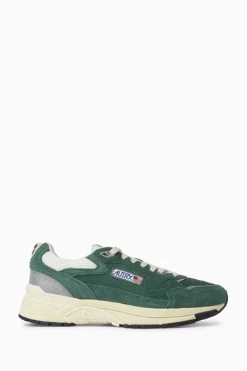 Hyperway Low Sneakers in Suede & Mesh
