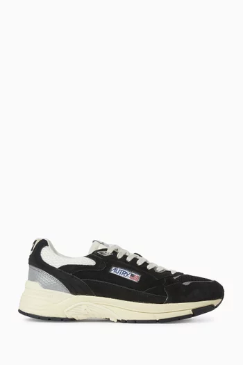 Hyperway Low Sneakers in Suede & Mesh