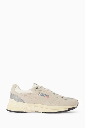 Hyperway Low Sneakers in Suede & Mesh