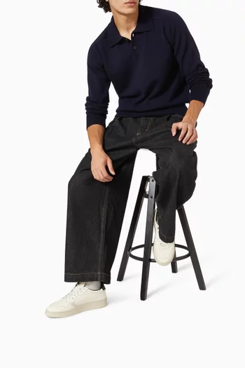 سنيكرز ميدالست أسفل الكاحل جلد