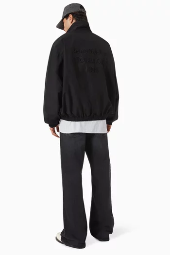 Logo Jacket in Technical Cotton-blend