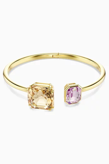 Millenia Crystal Bangle in Gold-tone Metal