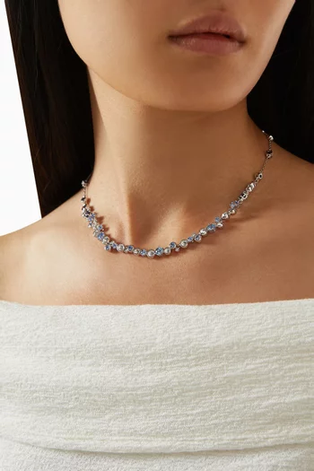 Constella Crystal Necklace in Rhodium-plated Metal