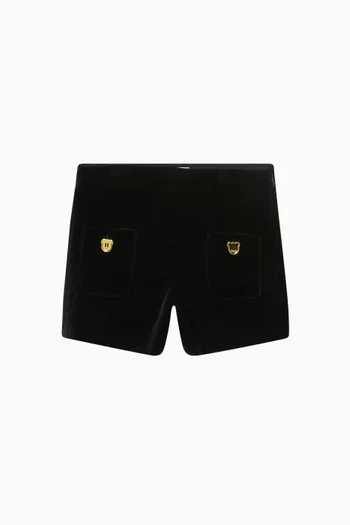 Bear Button Shorts in Cotton