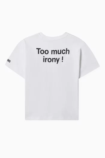 تي شيرت بعبارة Too Much Irony قطن