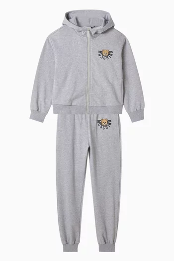 Teddy Bear Logo Tracksuit in Cotton Jersey