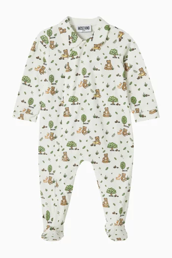 بيجاما بنقشة غابة قطن