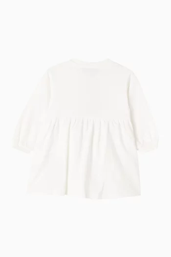 فستان بقصة واسعة مزينة بطبعة دب قطن