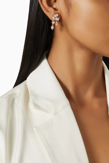 Mesmera Drop Earrings in Rose Gold-plated Metal