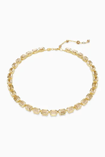 Millenia Tennis Necklace in Gold-tone Metal