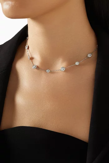 Una Angelic Pendant Necklace in Rhodium-plated Metal