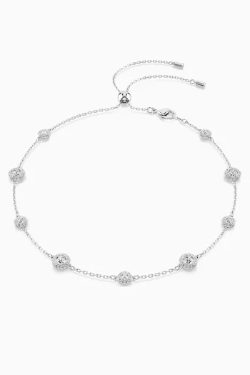 Una Angelic Pendant Necklace in Rhodium-plated Metal
