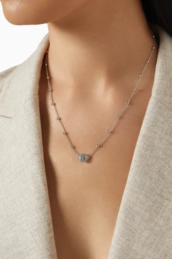 Una Angelic Pendant Necklace in Rhodium-plated Metal