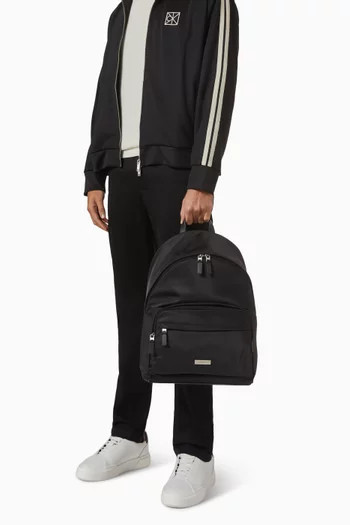 Sleek Round Backpack in Matte Nylon
