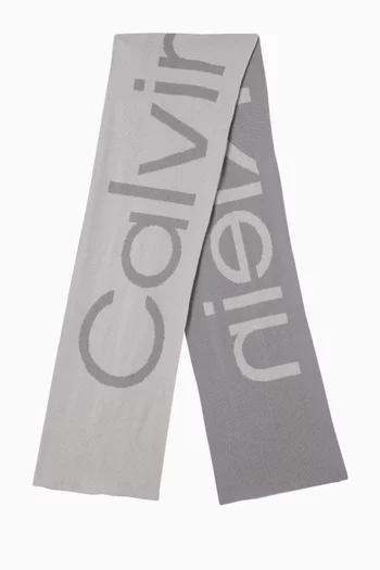 وشاح بشعار الماركة بخط عريض كشمير وصوف