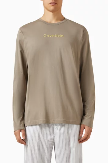 Embroidered Crewneck T-shirt in Cotton