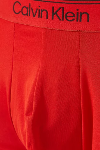 طقم بوكسر بخصر منخفض مايكروفايبر مطاطي، 3 قطع