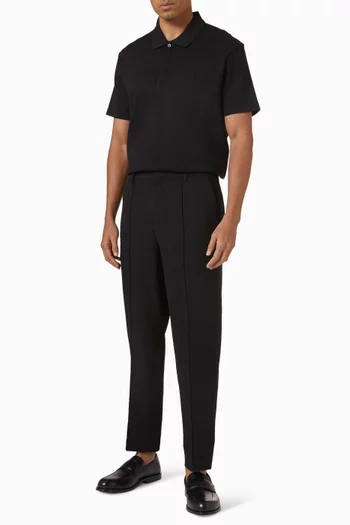 Luxe Polo Shirt in Cotton Interlock