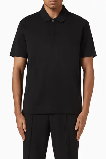 Luxe Polo Shirt in Cotton Interlock