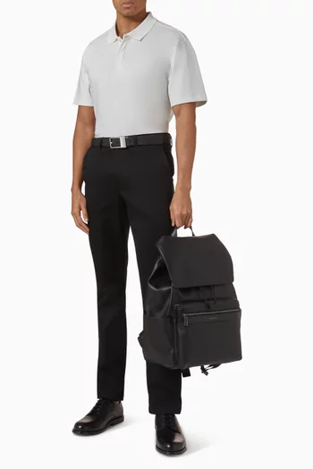 Luxe Polo Shirt in Cotton Interlock