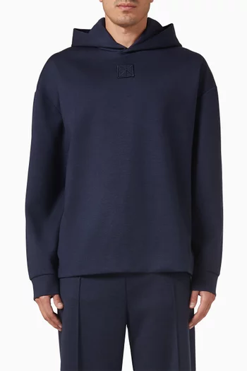 كنزة بغطاء رأس مزيج صوف