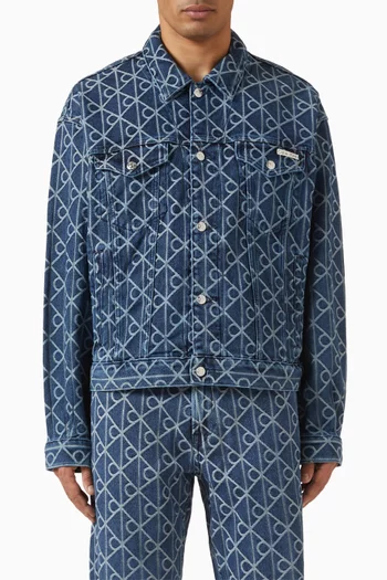 Allover Logo 90's Denim Jacket