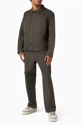 قميص بقصة فضفاضة قطن تويل