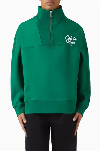 سويت شيرت بسحّاب قصير صوف