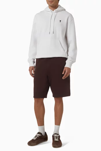 Contrasted Ami De Coeur Hoodie in Cotton Fleece