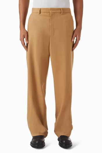 Wide Pants in Wool Flannel