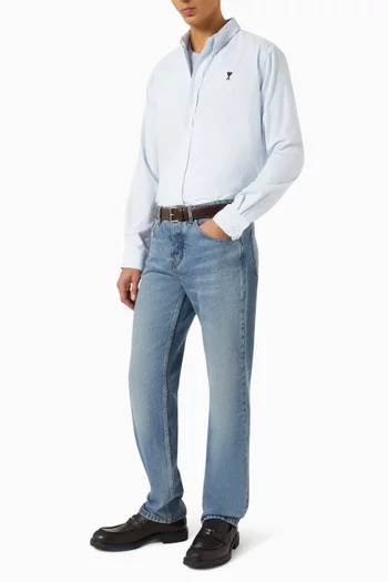 بنطال جينز بقصة ساق مستقيمة دينم