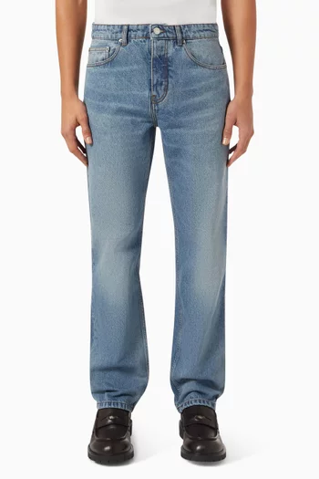 بنطال جينز بقصة ساق مستقيمة دينم