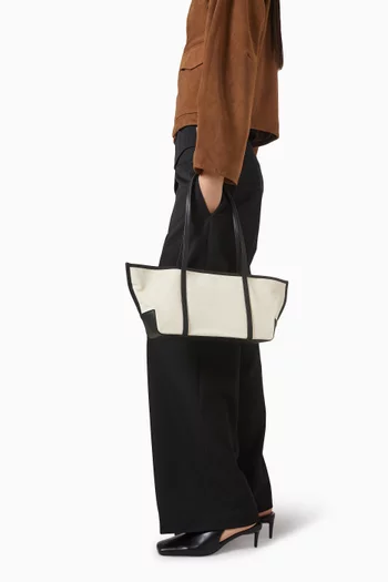 Slim Bateau Tote in Cotton Canvas