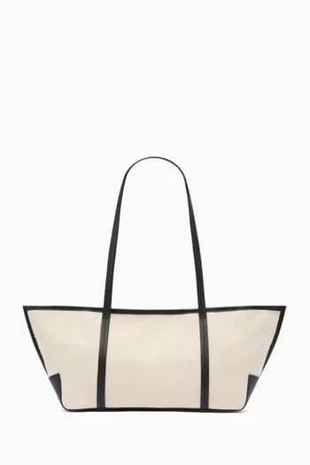 Slim Bateau Tote in Cotton Canvas