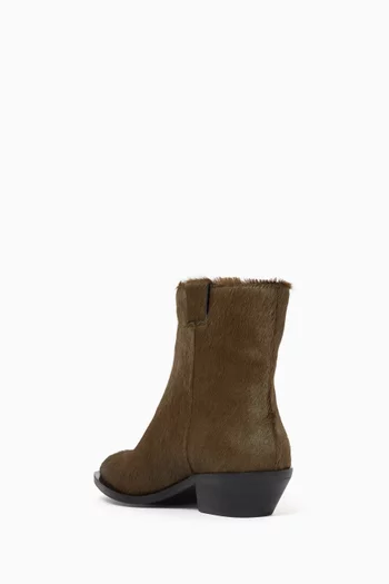 Syd Ankle Boots in Pony Hair