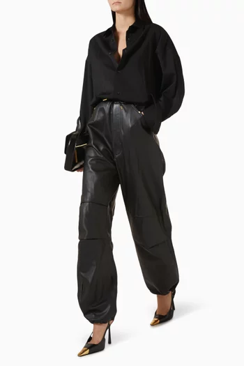 Barbara Elastic-waist Shirt in Wool-blend