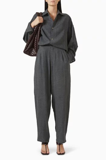 Georgia Detachable Scarf Top in Wool