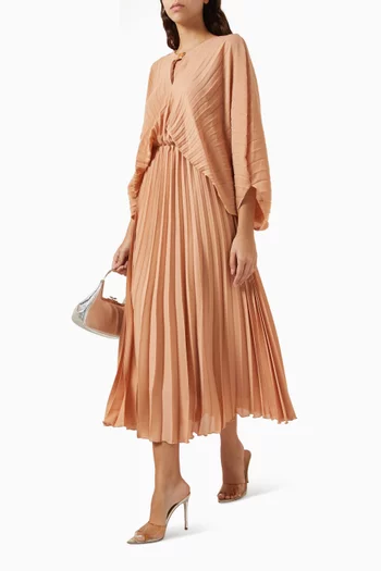 Pleated Midi Dress