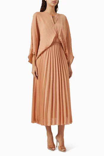 Pleated Midi Dress
