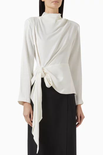 Tie-up Drape Top