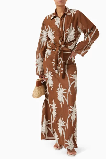 Rikki Embroidered Shirt & Skirt Set