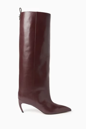 Lea 65 Knee Boots in Leather