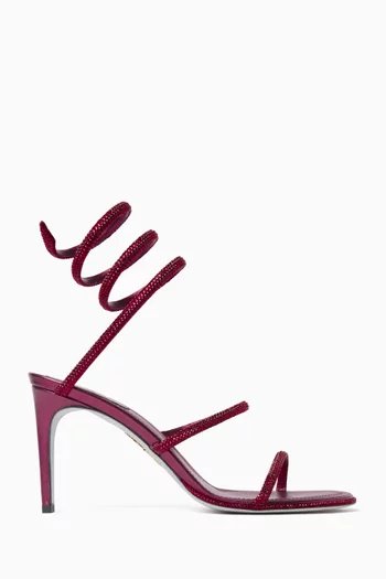 صندل كليو بكعب 80 مم جلد