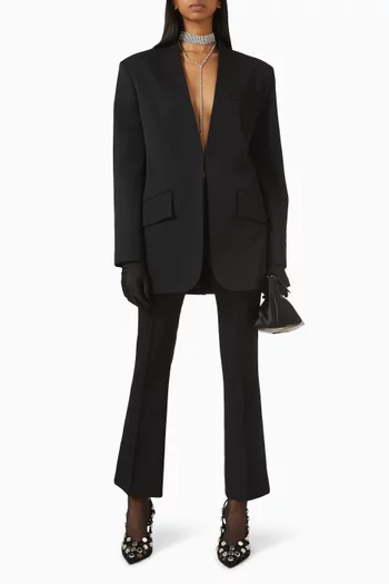 Boxy Blazer in Wool Gabardine