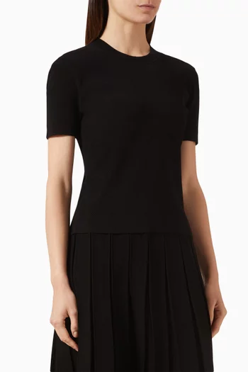 T Monogram Jacquard Sweater in Viscose-blend