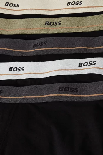Logo Trunks in Stretch-cotton, Set of 5