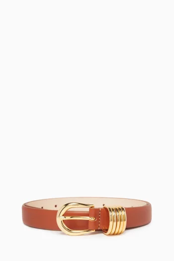 Hollyhock Belt in Calfskin