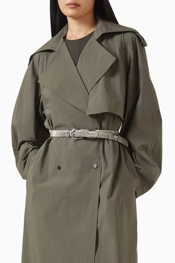 حزام هوليهوك جلد عجل بنقشة جلد الأفعى