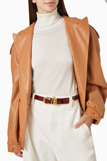 حزام هوليهوك جلد عجل لامع