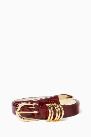 حزام هوليهوك جلد عجل لامع